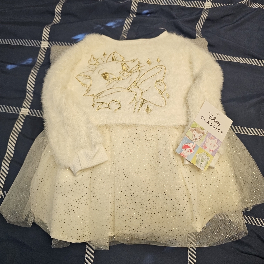 Disney Classics White and Gold Dress